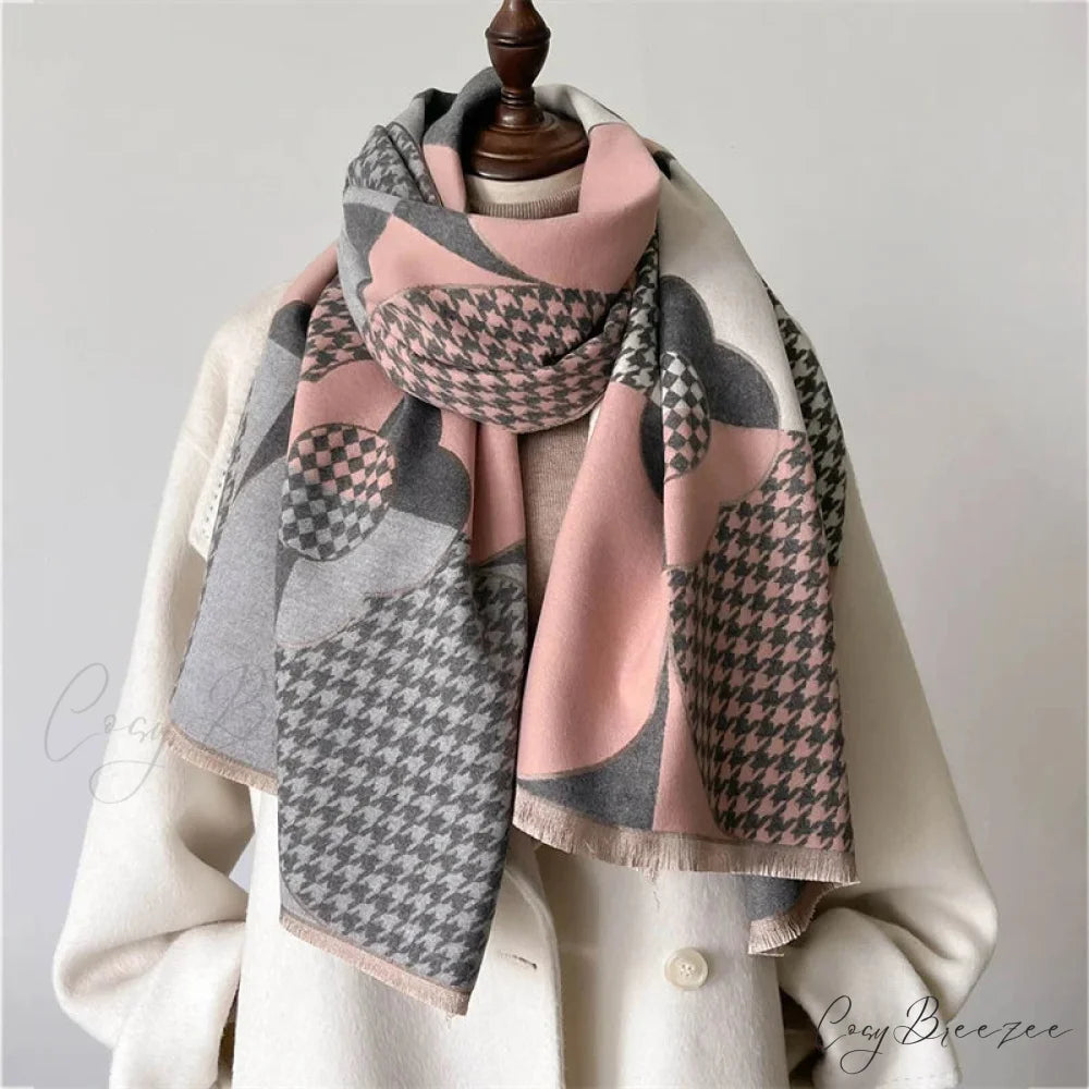 Luxury Plaid Cashmere Winter Scarf scarf-241228