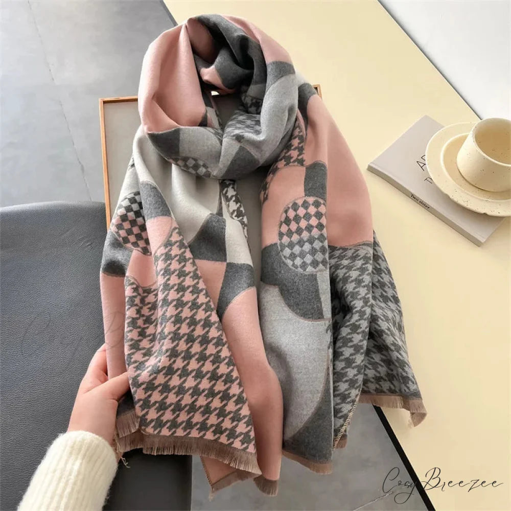 Luxury Plaid Cashmere Winter Scarf scarf-241228