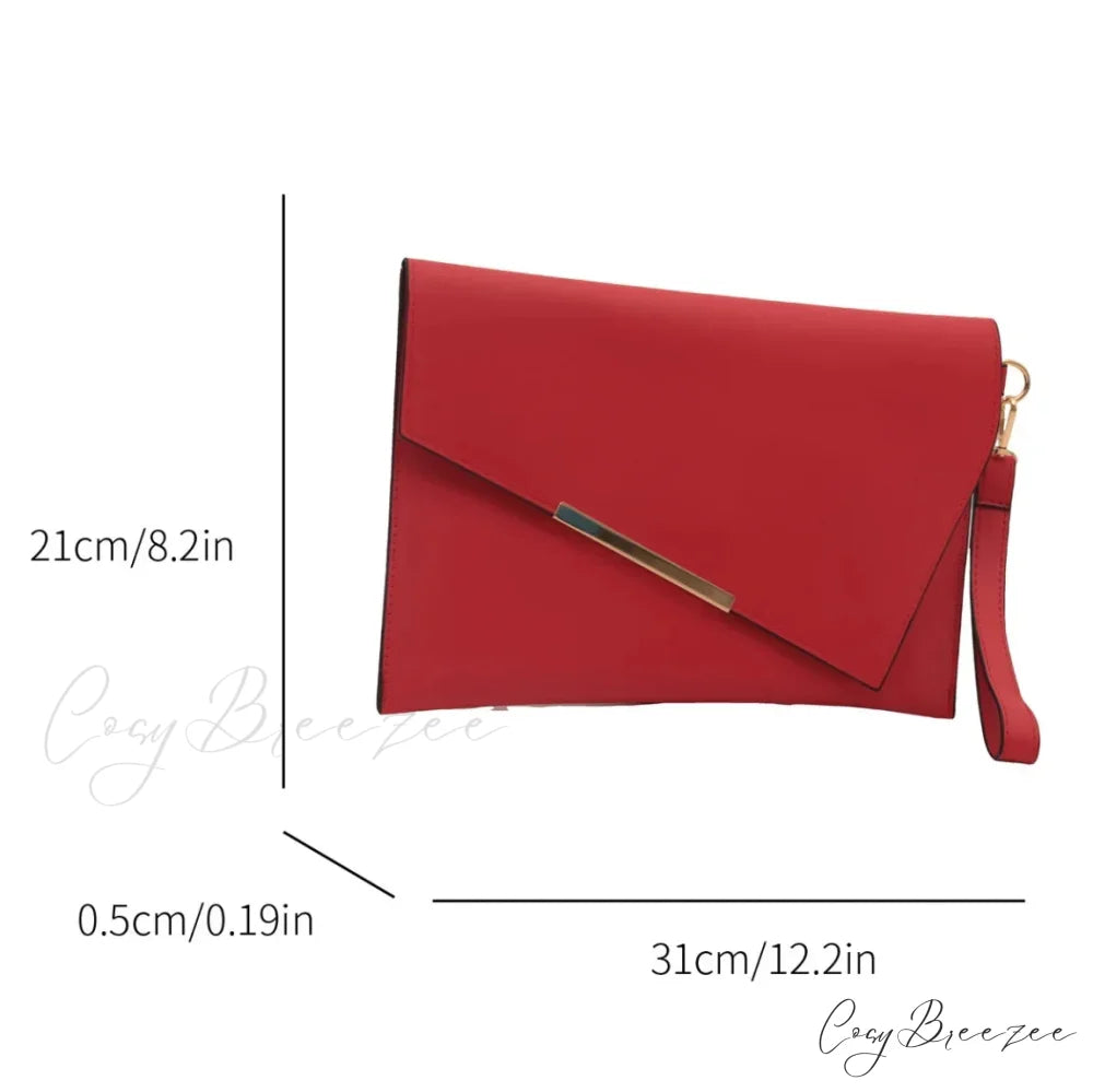 Luxury PU Leather Designer Clutch wristlet-250126