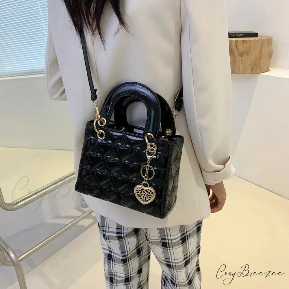Luxury Quilted Square Handle Crossbody Handbag handbag-250126