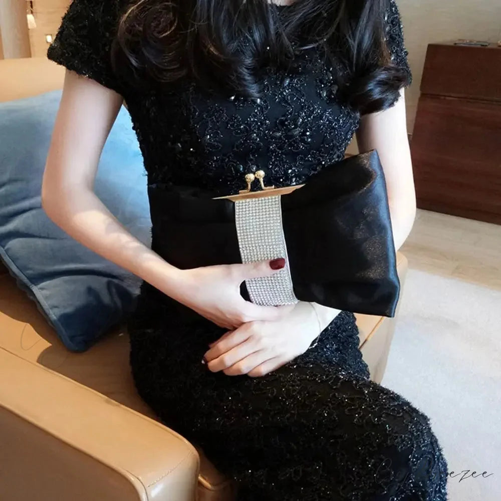Luxury Rhinestone Bow Clutch clutchbag-250126