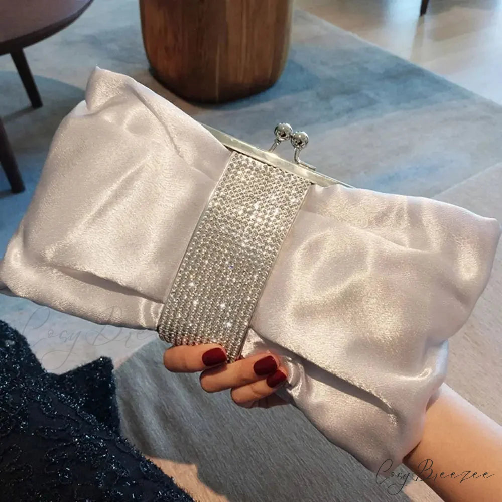 Luxury Rhinestone Bow Clutch clutchbag-250126