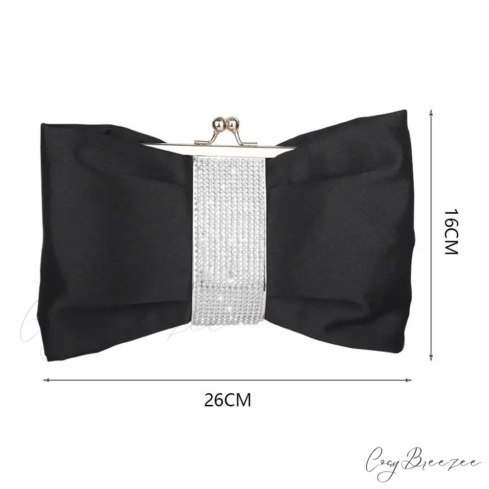 Luxury Rhinestone Bow Clutch clutchbag-250126