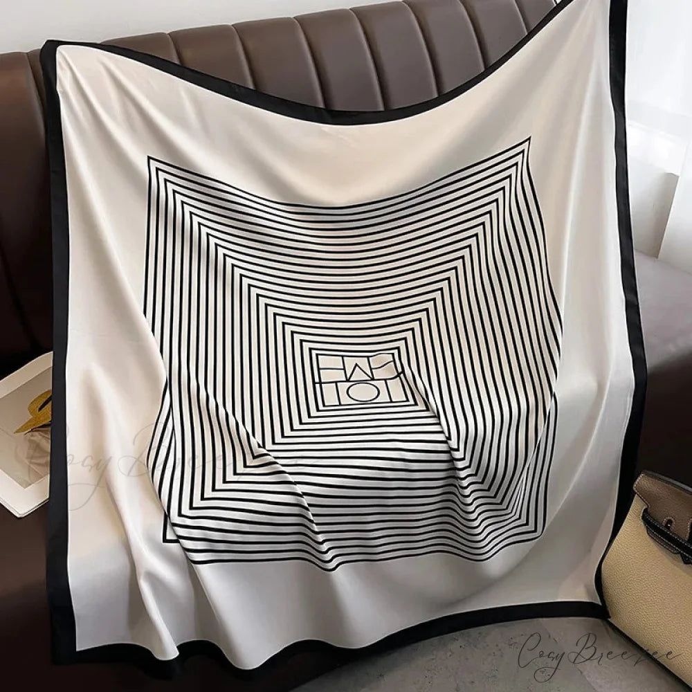 Luxury Silk Twill Hair Print Scarf scarf-241228