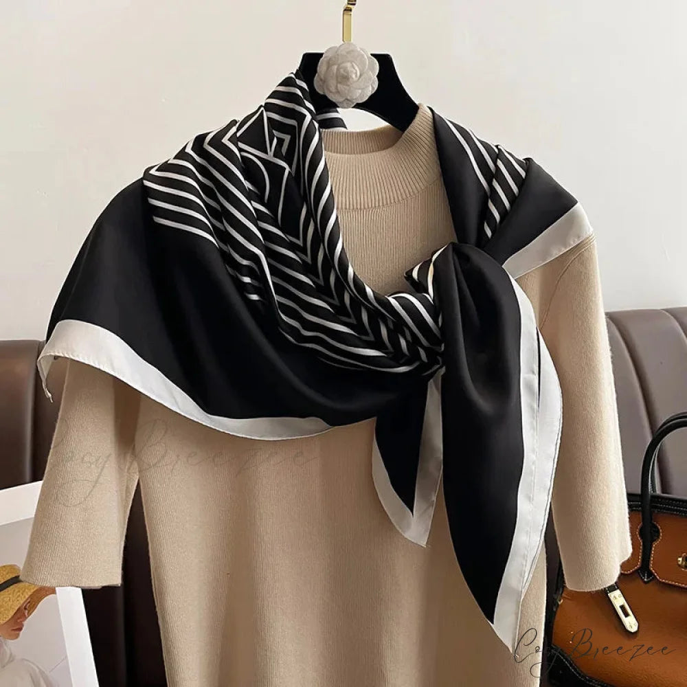 Luxury Silk Twill Hair Print Scarf scarf-241228
