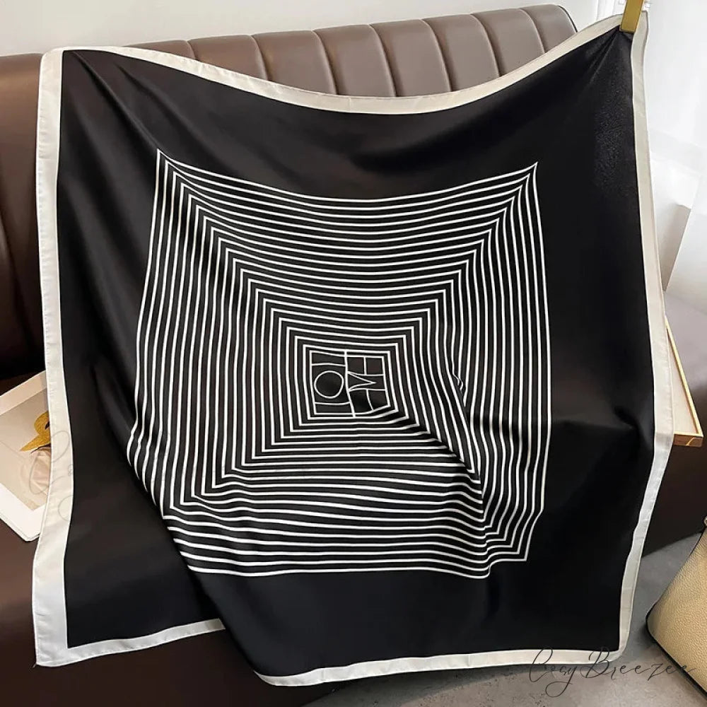 Luxury Silk Twill Hair Print Scarf scarf-241228