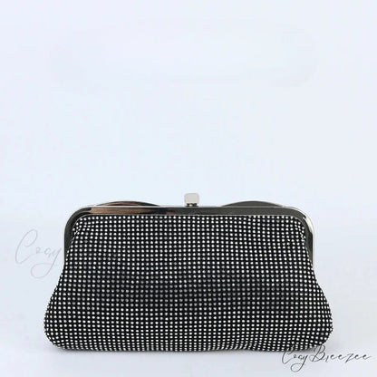 Luxury Square Shoulder Bag Black / (20cm clutchbag-250126