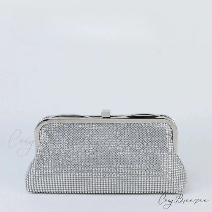 Luxury Square Shoulder Bag silver / (20cm clutchbag-250126