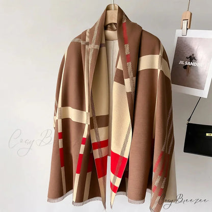 Luxury Winter Cashmere Pashmina Scarf red 2 scarf-241228
