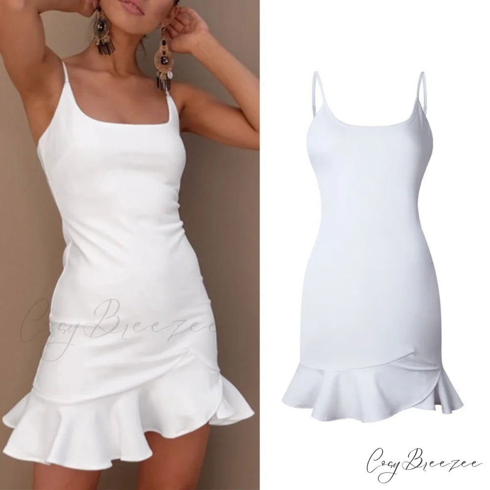 Main Girl Stylish Ruffled Mini Dress