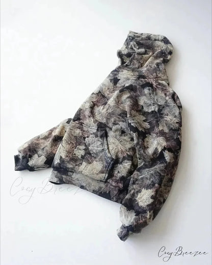 Maple Leaf Graphic Pullover Hoodie hoodies-241228