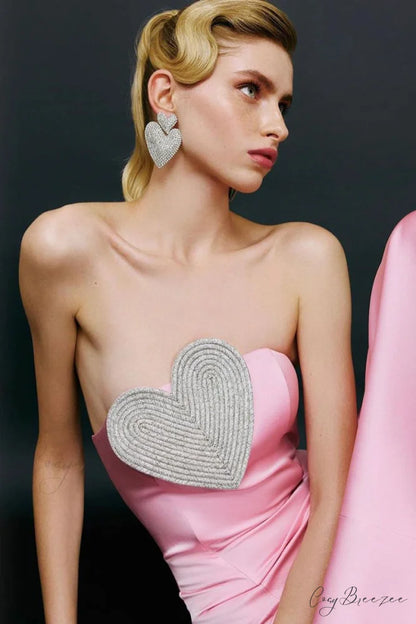 Marchesa Strapless Graceful Maxi Dress