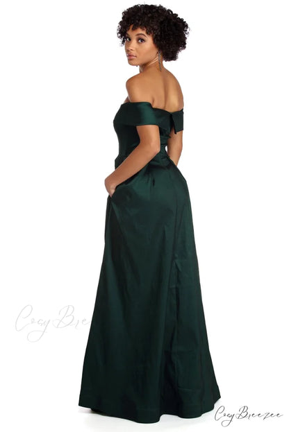 Megan Taffeta Off Charming The Shoulder Ball Gown