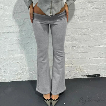 Merino Wool Knitted Office Lady Simple High Waist Straight Pants