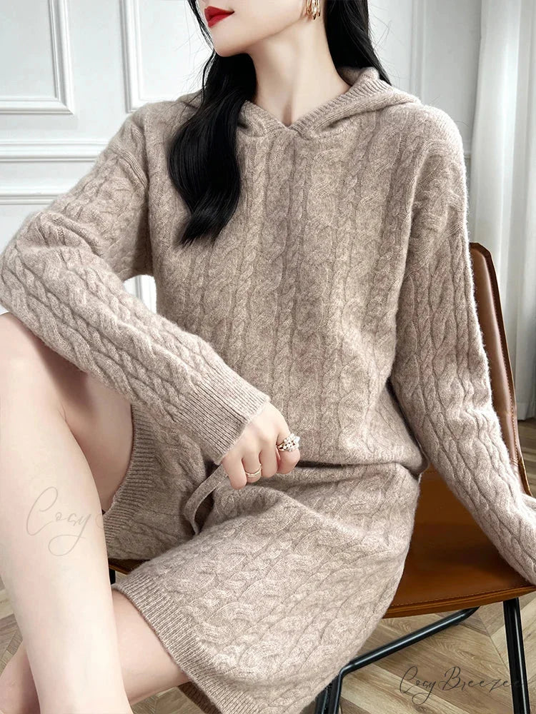 Merino Wool Sweater Suit Cashmere Sweater swraters-241228