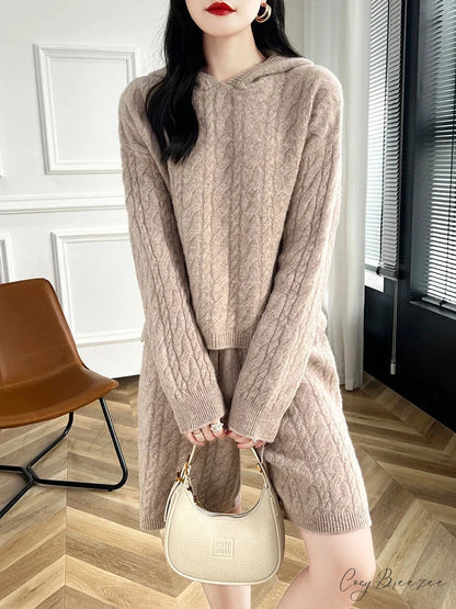 Merino Wool Sweater Suit Cashmere Sweater swraters-241228