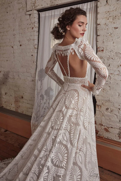 Mijas Ethereal Graceful Lace Wedding Dress