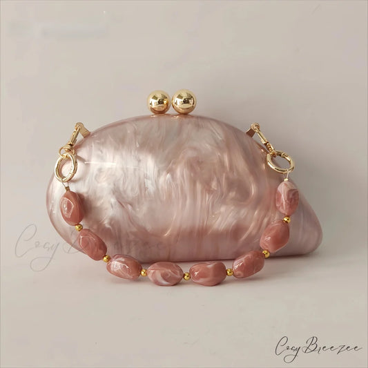 Mini Blue Light Pink Acrylic Box Clutch clutchbag-250126