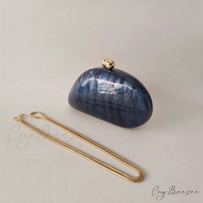 Mini Blue Light Pink Acrylic Box Clutch snake chain clutchbag-250126