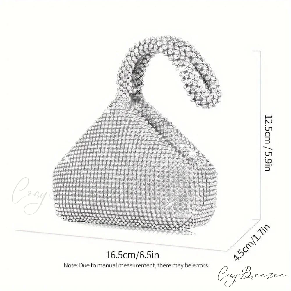 Mini Glitter Rhinette Evening Clutch wristlet-250126