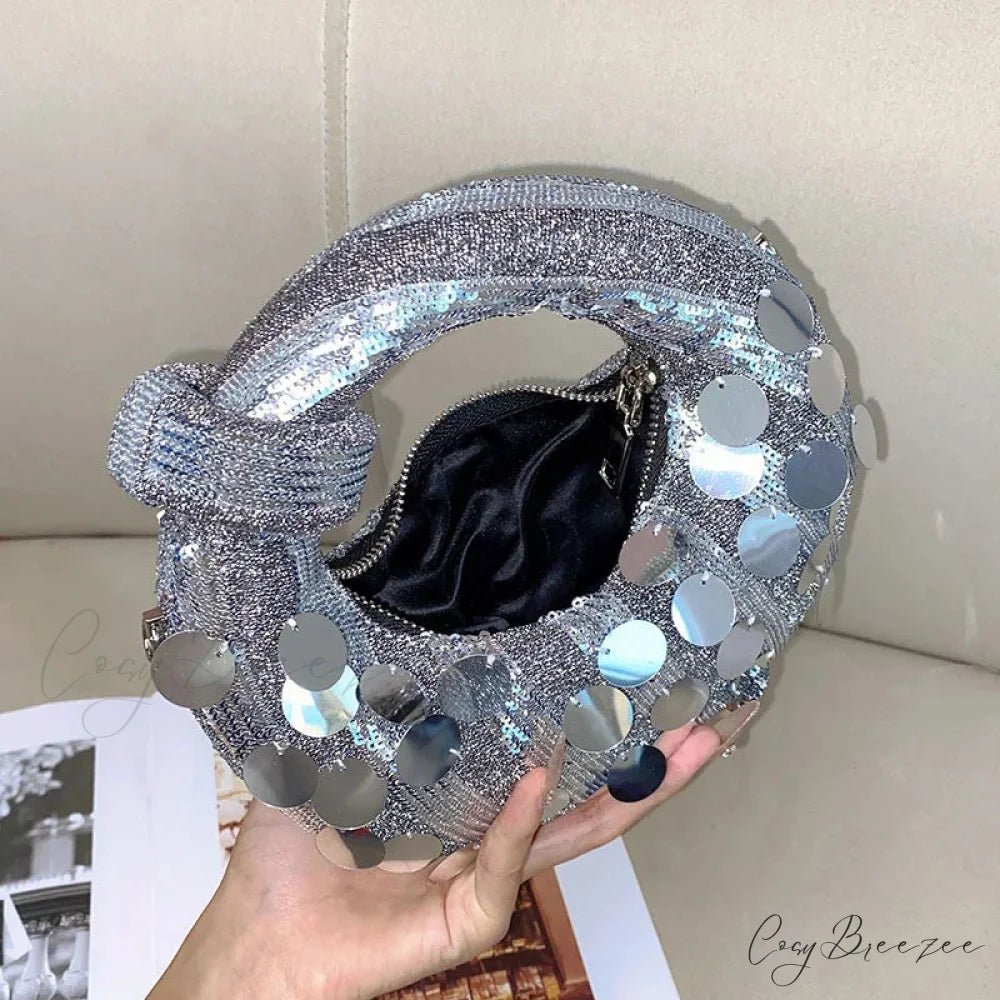 Mini Half Moon Evening Clutch wristlet-250126