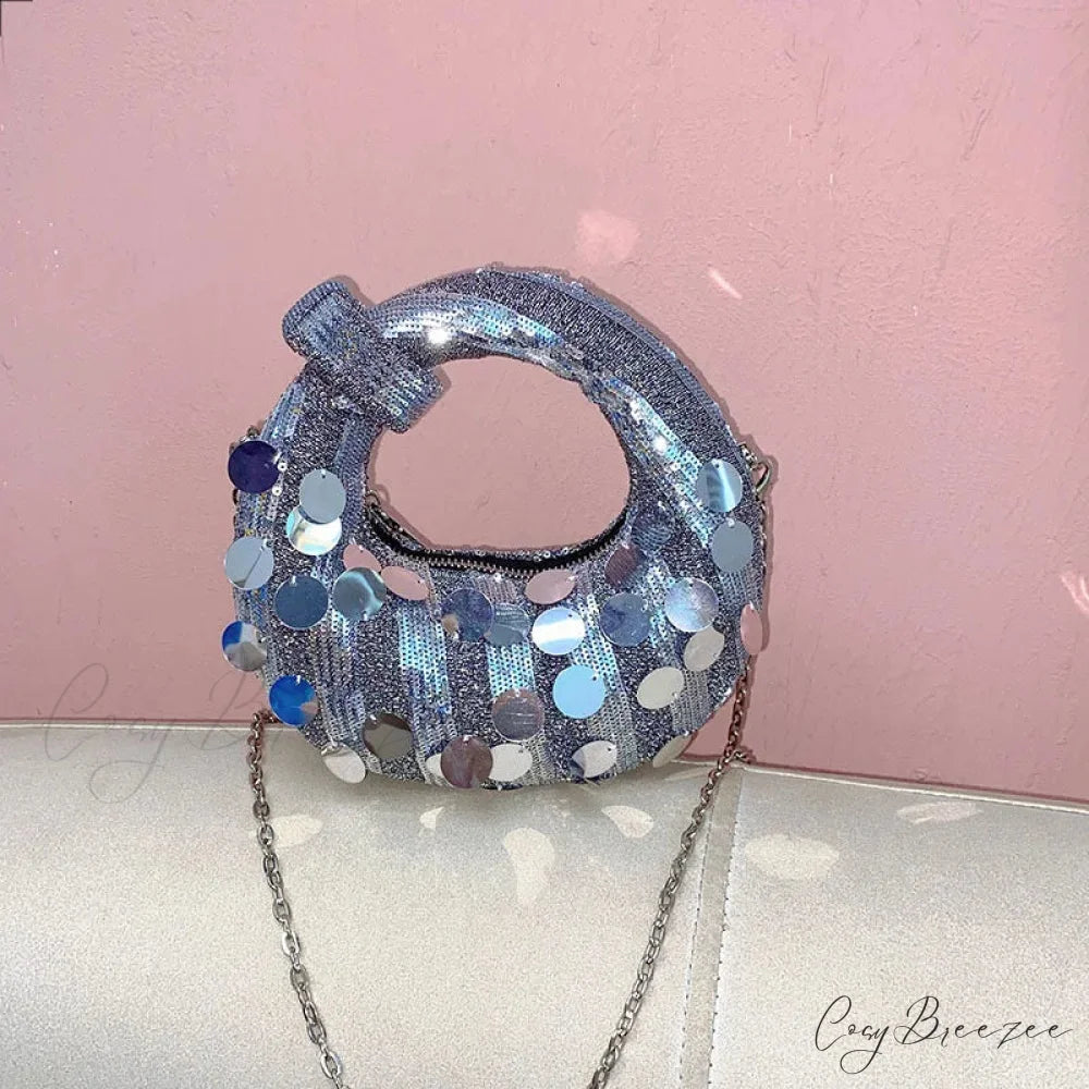 Mini Half Moon Evening Clutch wristlet-250126