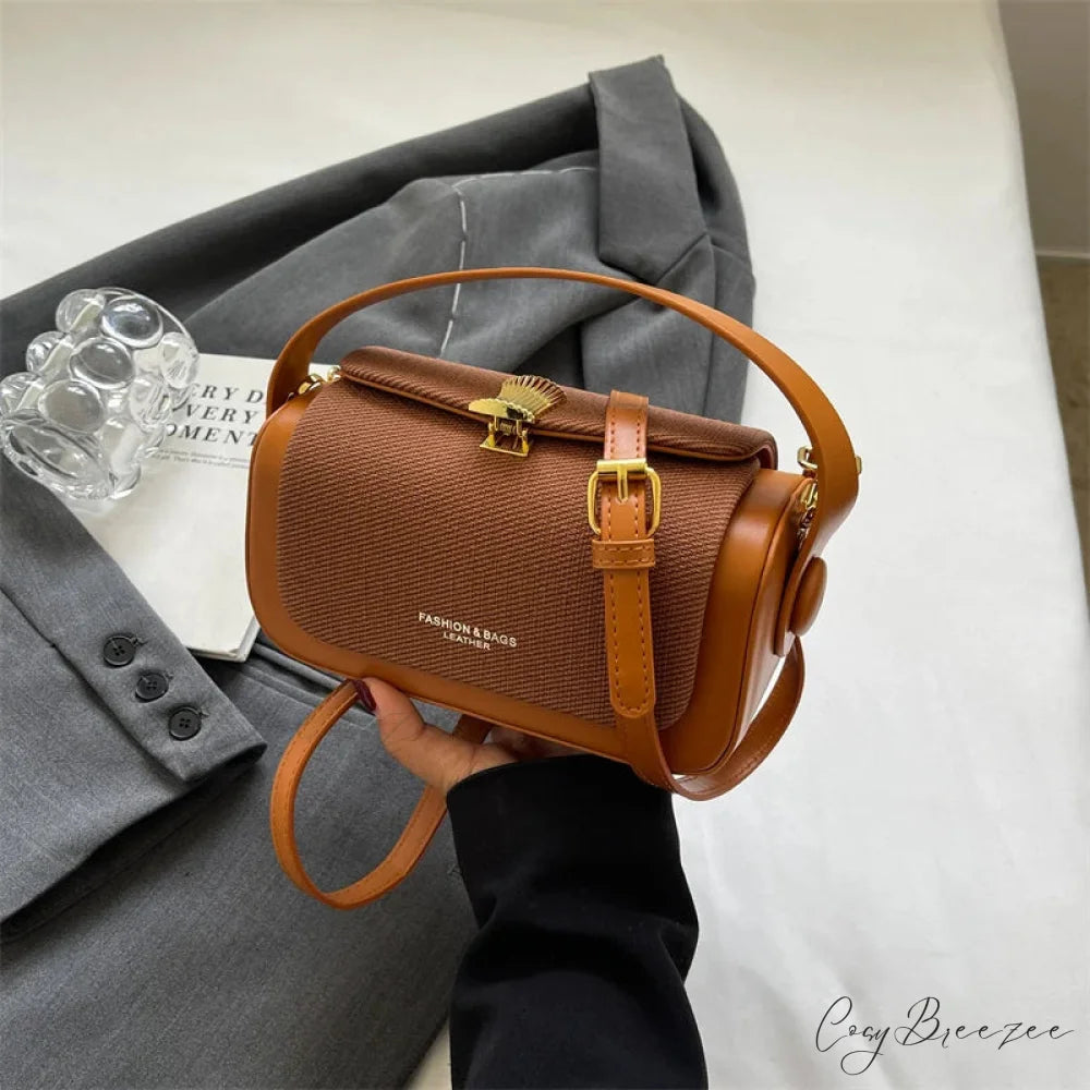 Mini Square Luxury Designer Crossbody Handbag Style 2 Brown / 20x12x9cm handbag-250126
