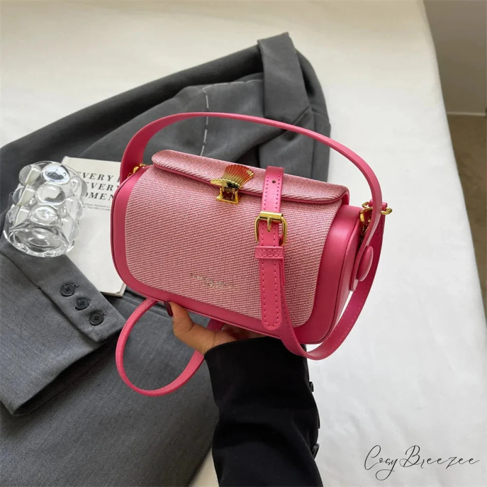 Mini Square Luxury Designer Crossbody Handbag Style 2 Pink / 20x12x9cm handbag-250126