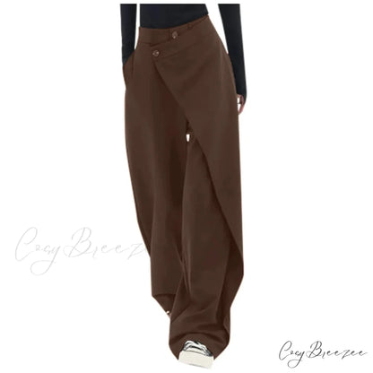 Minimalist Business Relaxed Pants Coffee / S pants-241228