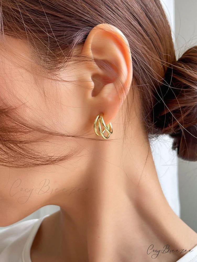 Minimalist Cuff Hoop Earrings