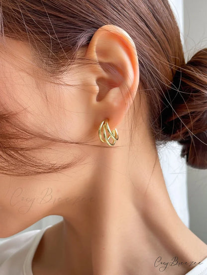 Minimalist Cuff Hoop Earrings