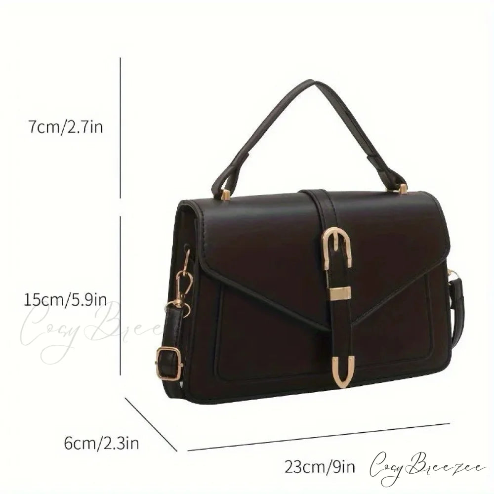 Minimalist Solid Color Square Flap Crossbody crossbody-250126