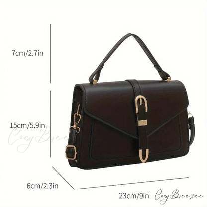 Minimalist Solid Color Square Flap Crossbody crossbody-250126