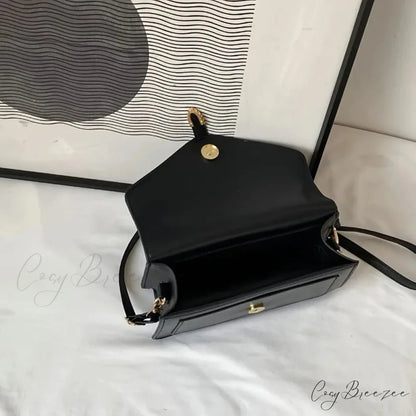 Minimalist Solid Color Square Flap Crossbody crossbody-250126