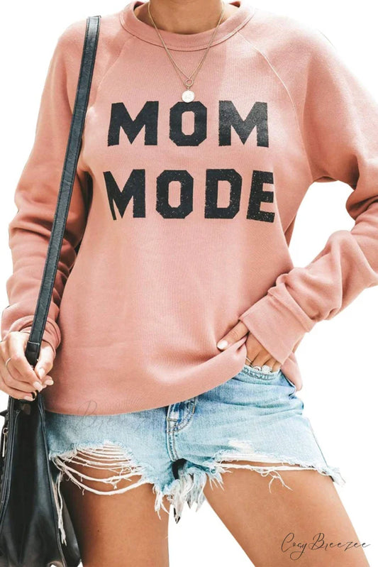 Mom Mode Sweatshirt Pink / M
