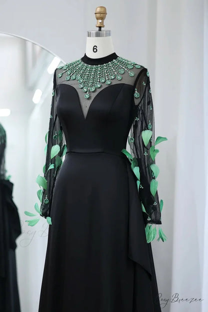 Monique Evening Graceful Noire Maxi Dress