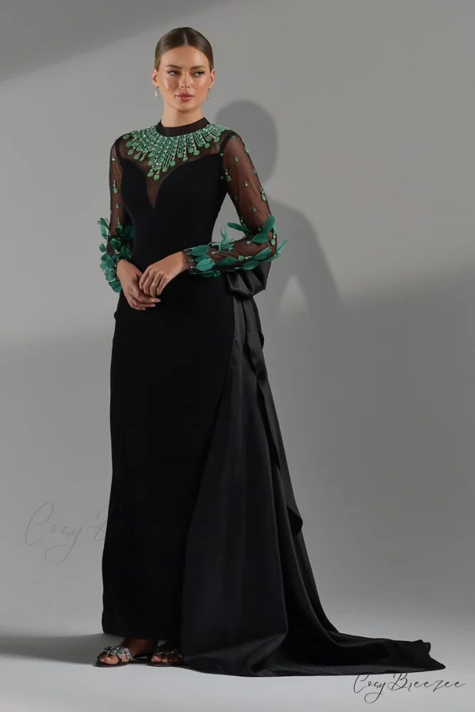 Monique Evening Graceful Noire Maxi Dress