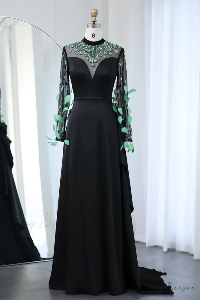 Monique Evening Graceful Noire Maxi Dress