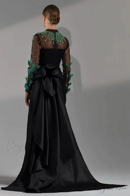 Monique Evening Graceful Noire Maxi Dress