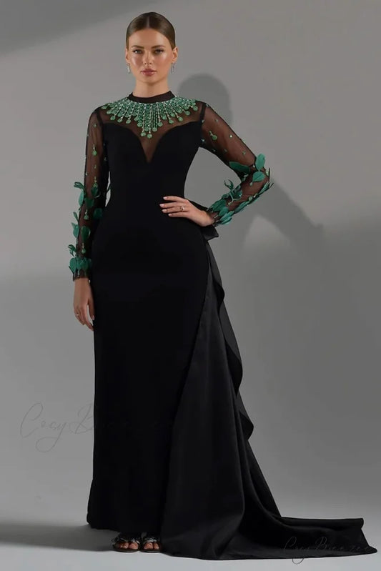 Monique Evening Graceful Noire Maxi Dress Black / 2