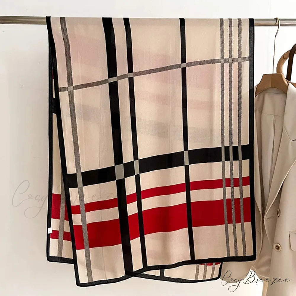 Multicolor Striped Elegant Winter Scarf scarf-241228