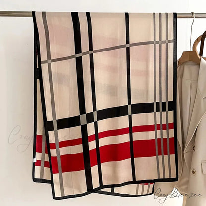 Multicolor Striped Elegant Winter Scarf scarf-241228