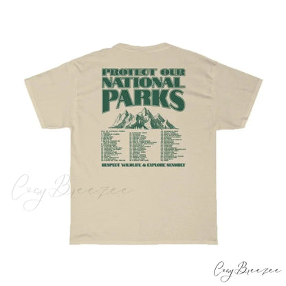 National Parks Stylish Graphic Tee Khaki / M