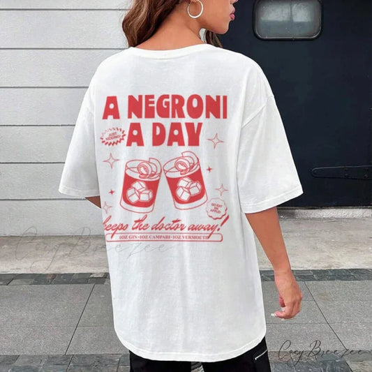 Negroni Summer Classic Cocktail Tee WHITE / S t-shirt-250223