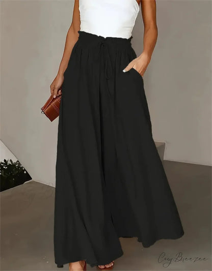 Neon Pull-Tie Wide-Leg Utility Pant pant-250223