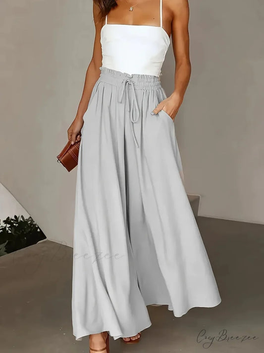 Neon Pull-Tie Wide-Leg Utility Pant pant-250223