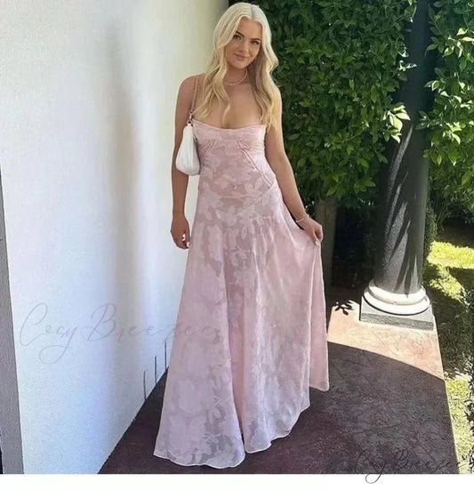 New Fashion Sexy Perspective Seaside Dress Pink / S floraldress-250126