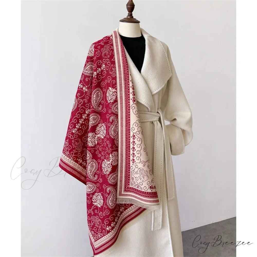 New Warm Cashmere Large Pashmina Scarf scarf-241228