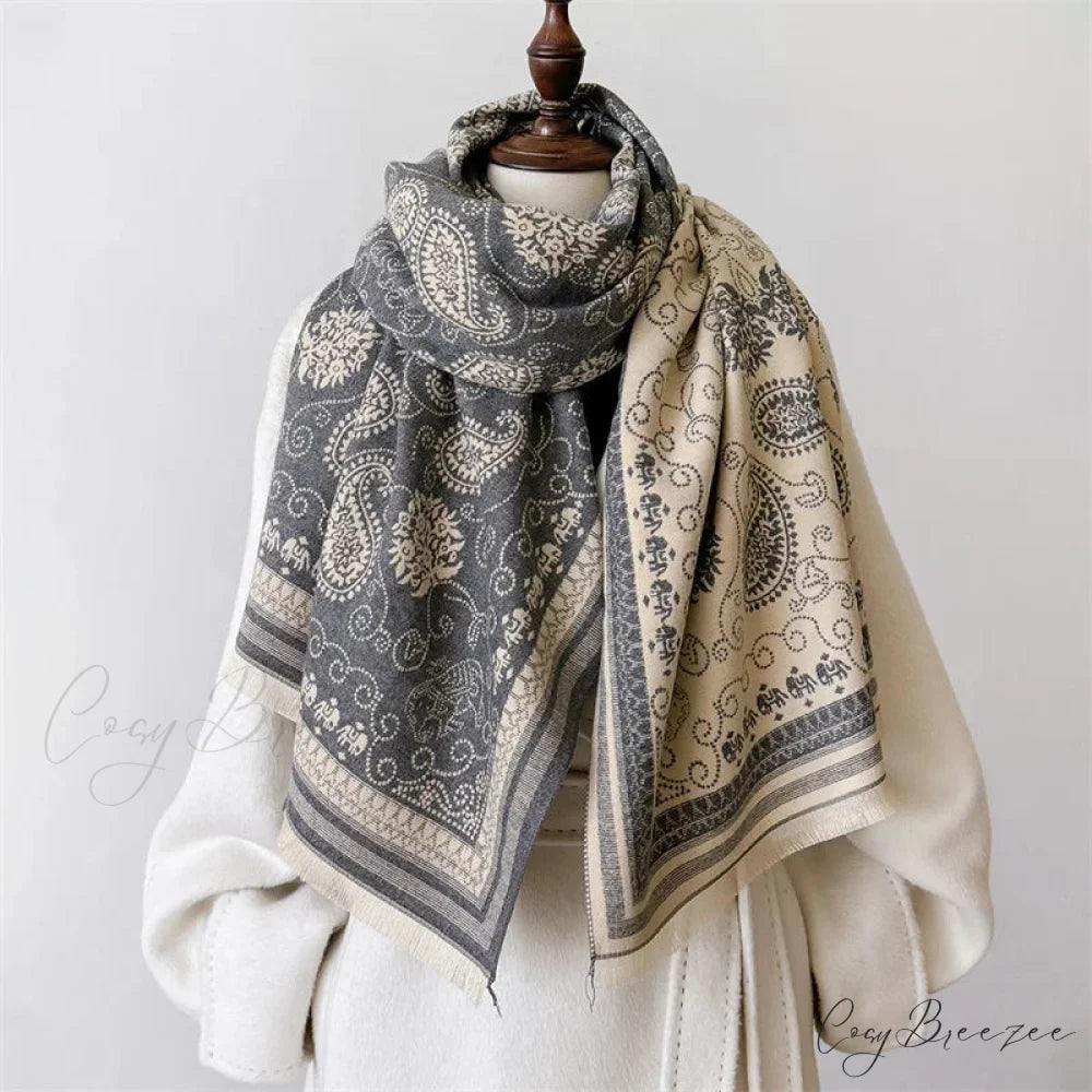 New Warm Cashmere Large Pashmina Scarf black1 scarf-241228