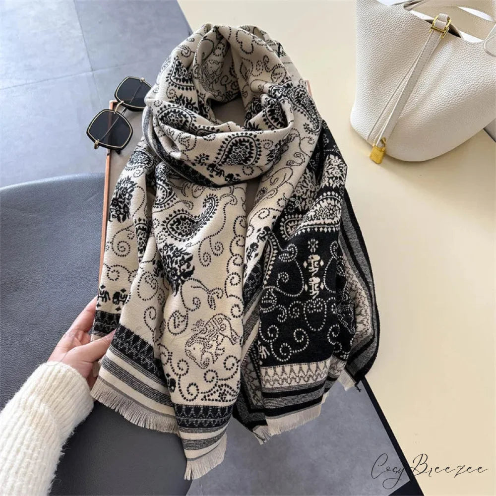 New Warm Cashmere Large Pashmina Scarf black2 scarf-241228